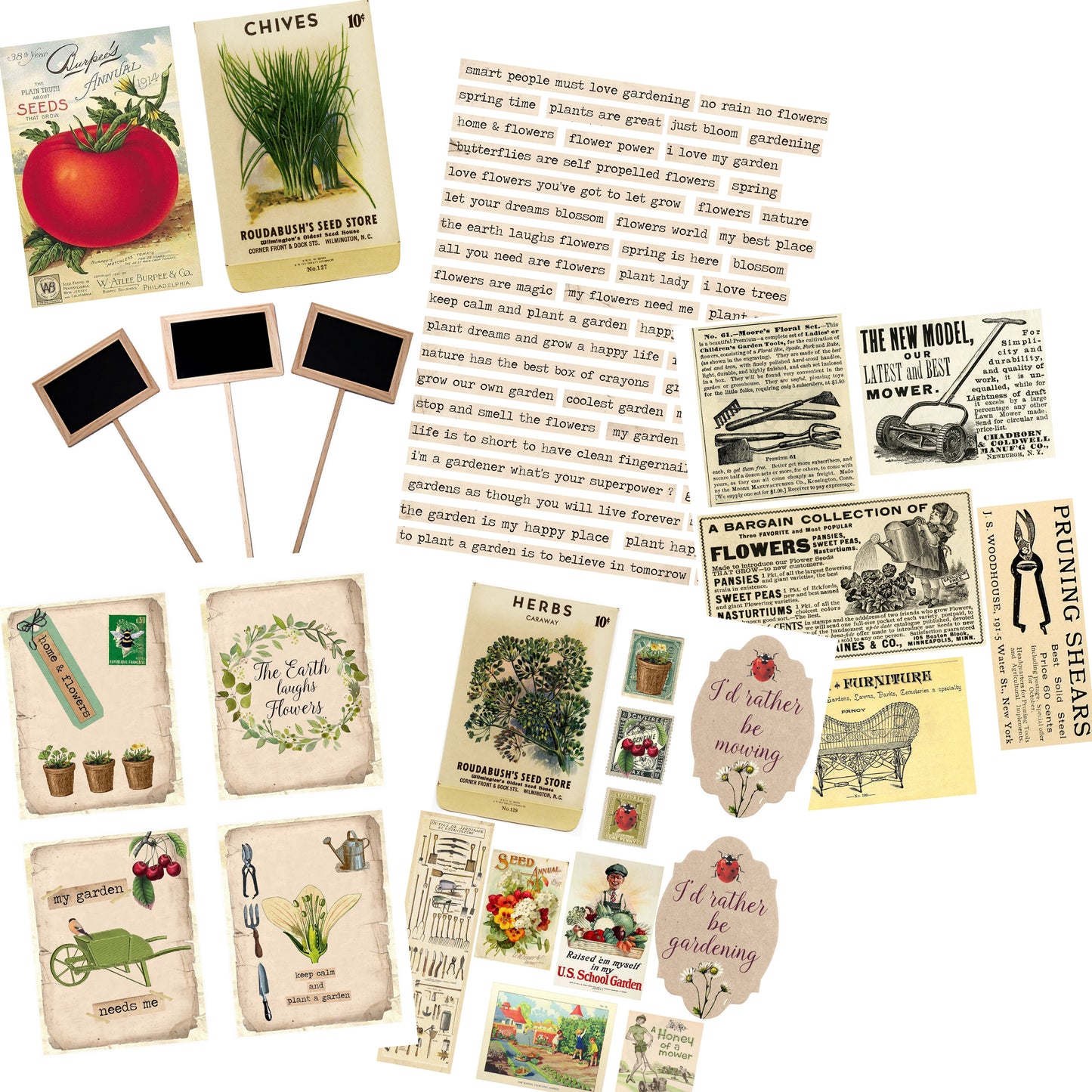 Garden Ephemera Embellishment Pack - 7430