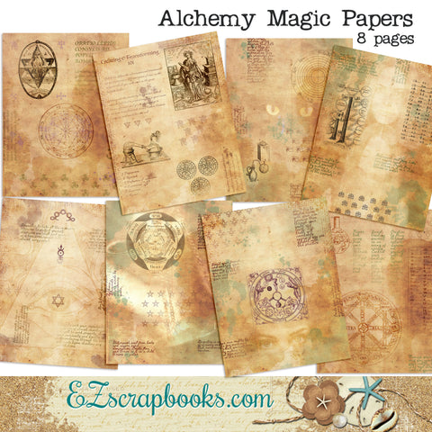 Alchemy Journal Paper Pack - 7155 - EZscrapbooks Scrapbook Layouts Journals