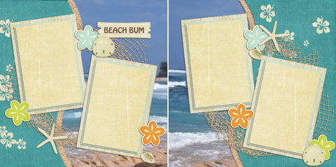 Beach Bum - 2069 - EZscrapbooks Scrapbook Layouts Beach - Tropical, Kids, Summer, Vacation