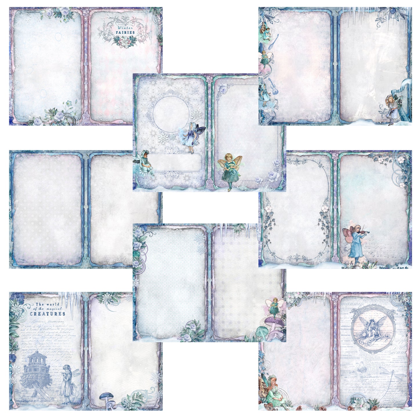 Winter Fairies Journal Pages - 7945