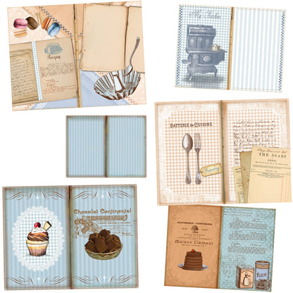 Vintage Cake & Bake Journal - 7166 - EZscrapbooks Scrapbook Layouts Journals