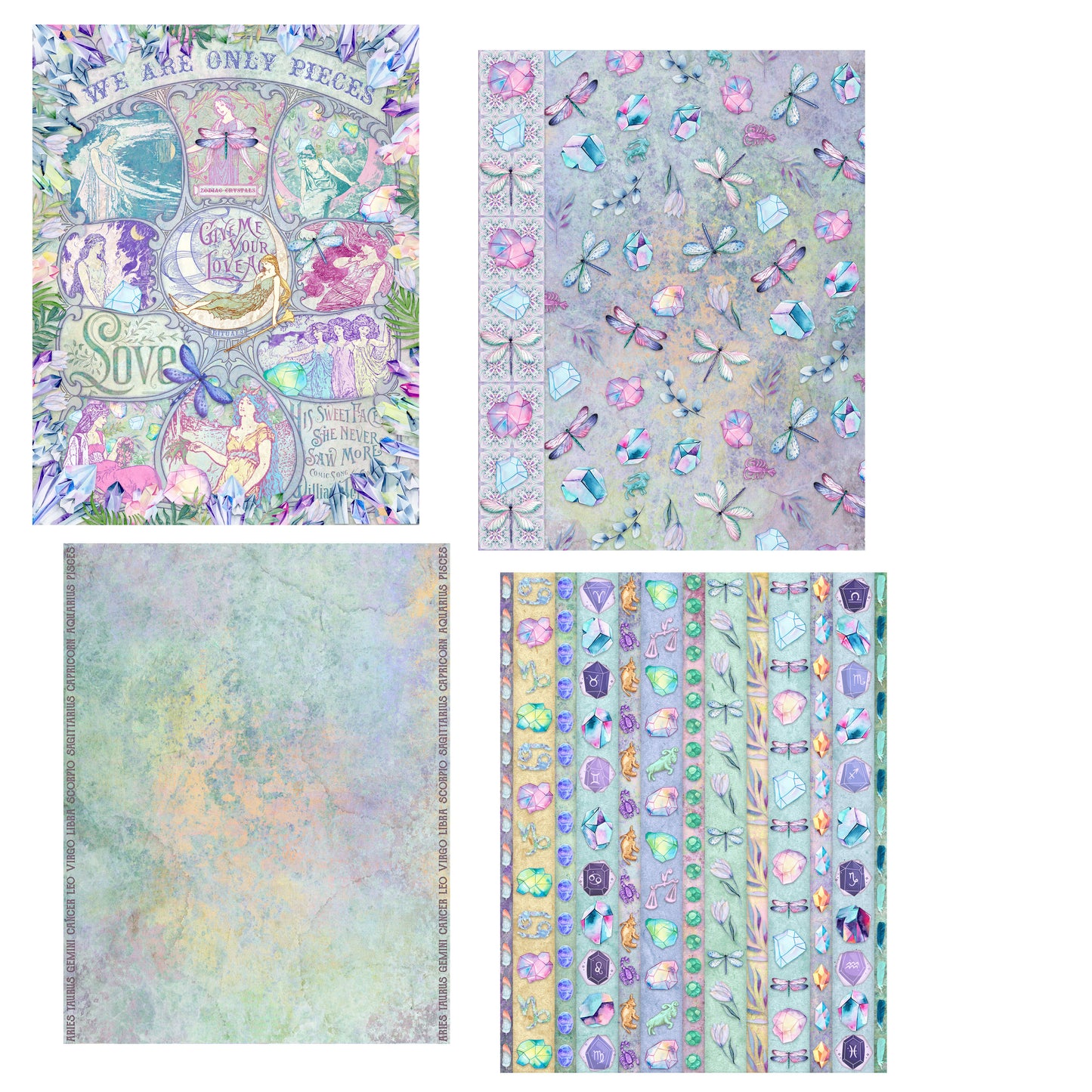 Zodiac Crystals Paper Pack - 7744