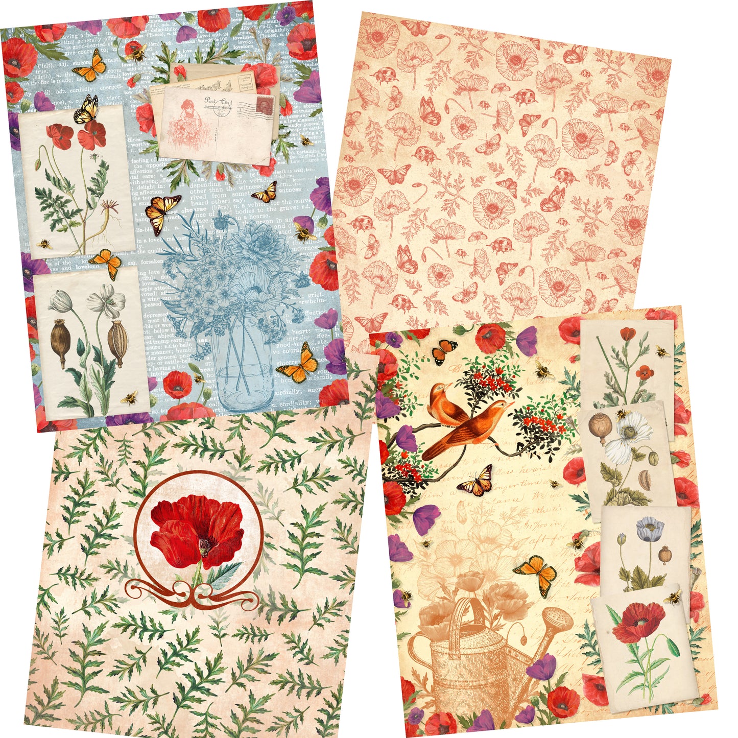 Pretty Poppies Paper Pack - 7361