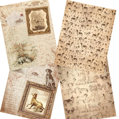 Vintage Dogs Paper Pack - 7359