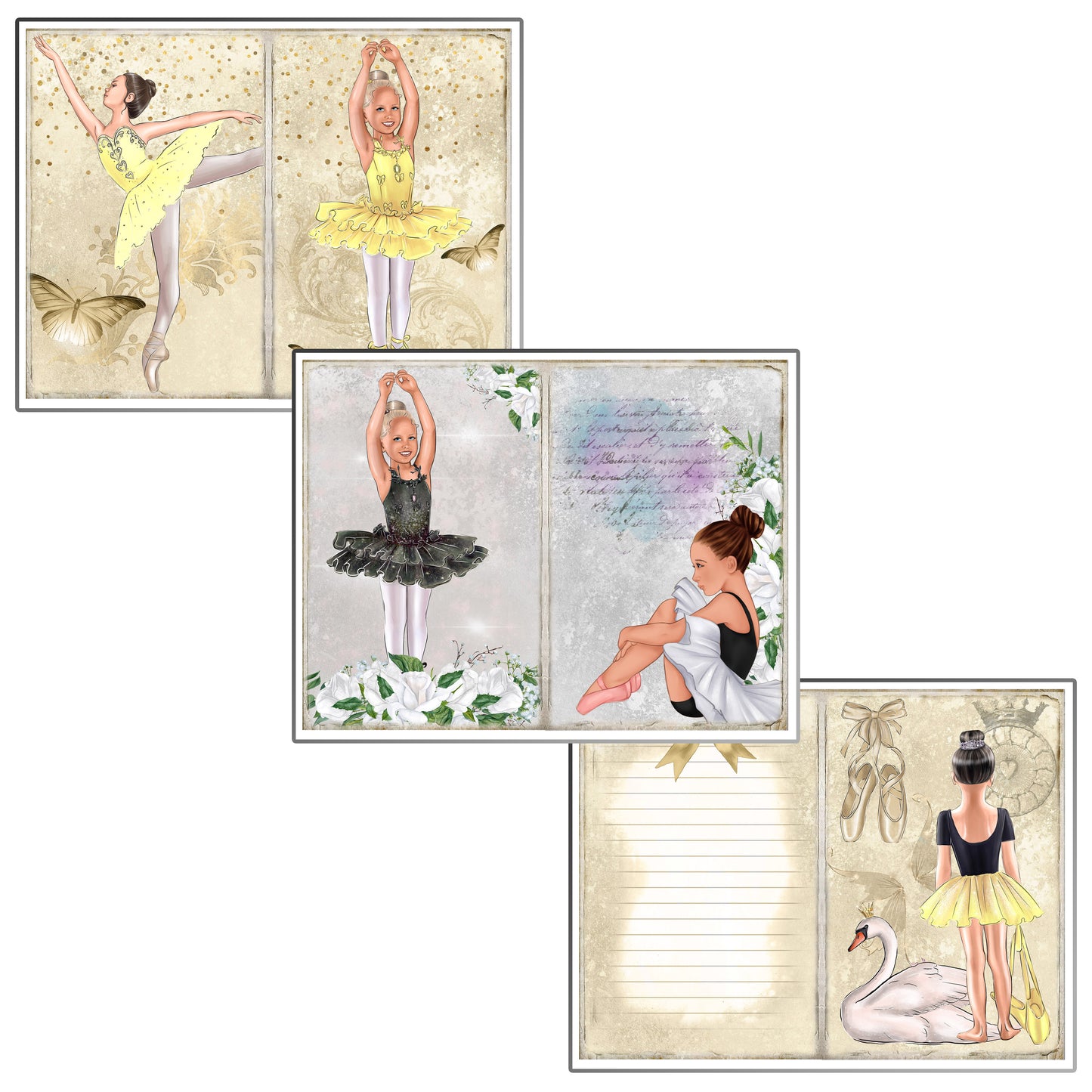 Ballerina Girl Journal Pages - 7983