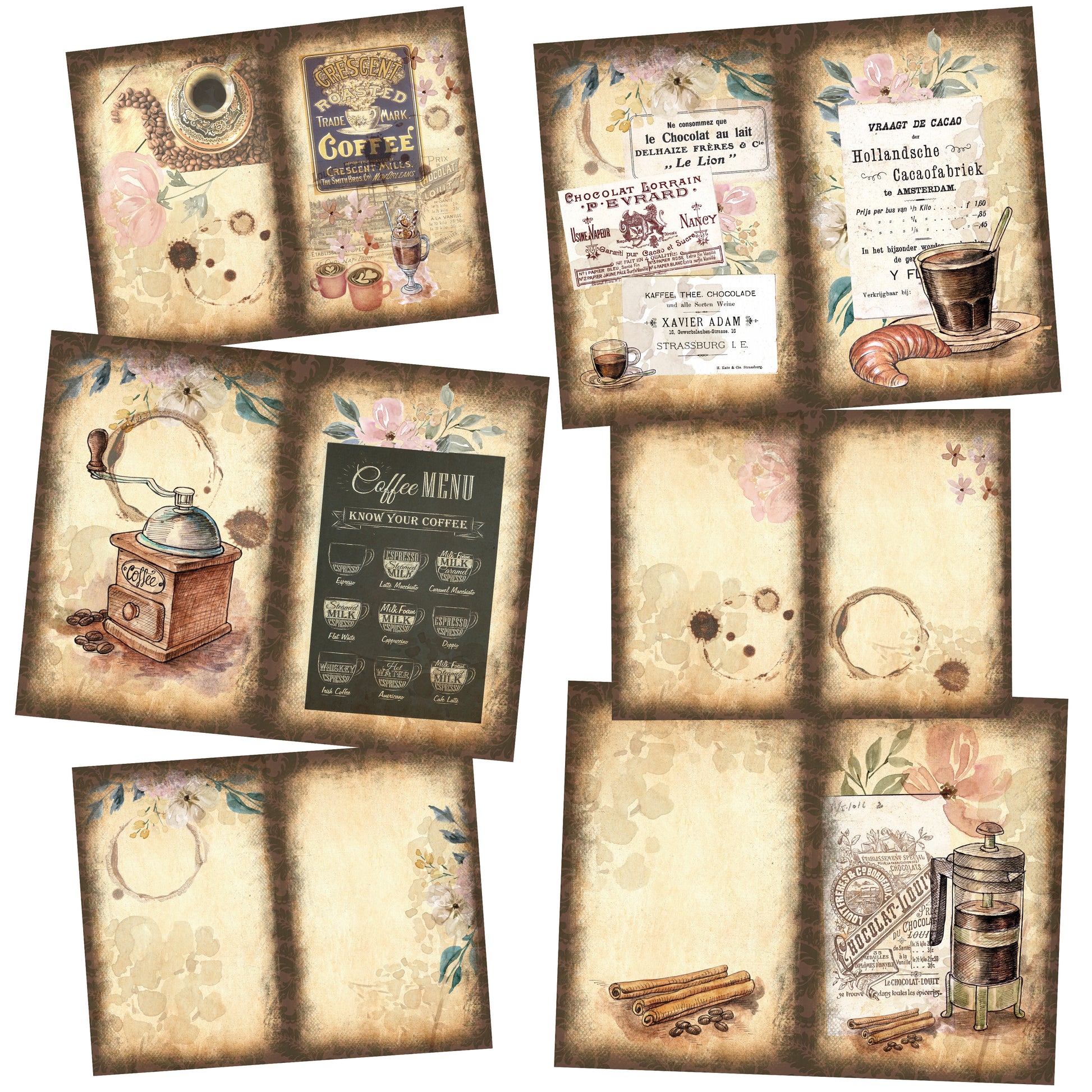 Chocolate & Coffee Journal - 7156 - EZscrapbooks Scrapbook Layouts Journals