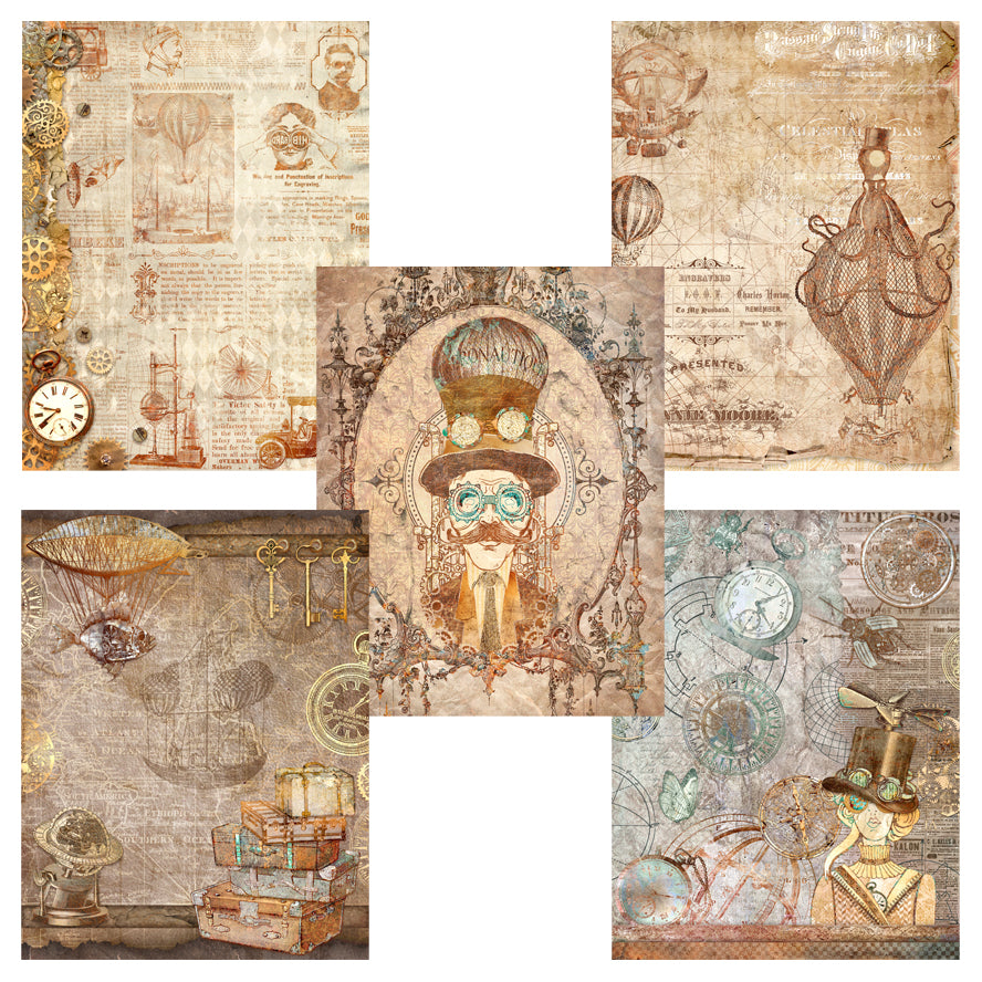 Steampunk World Mega Paper Pack - 7725