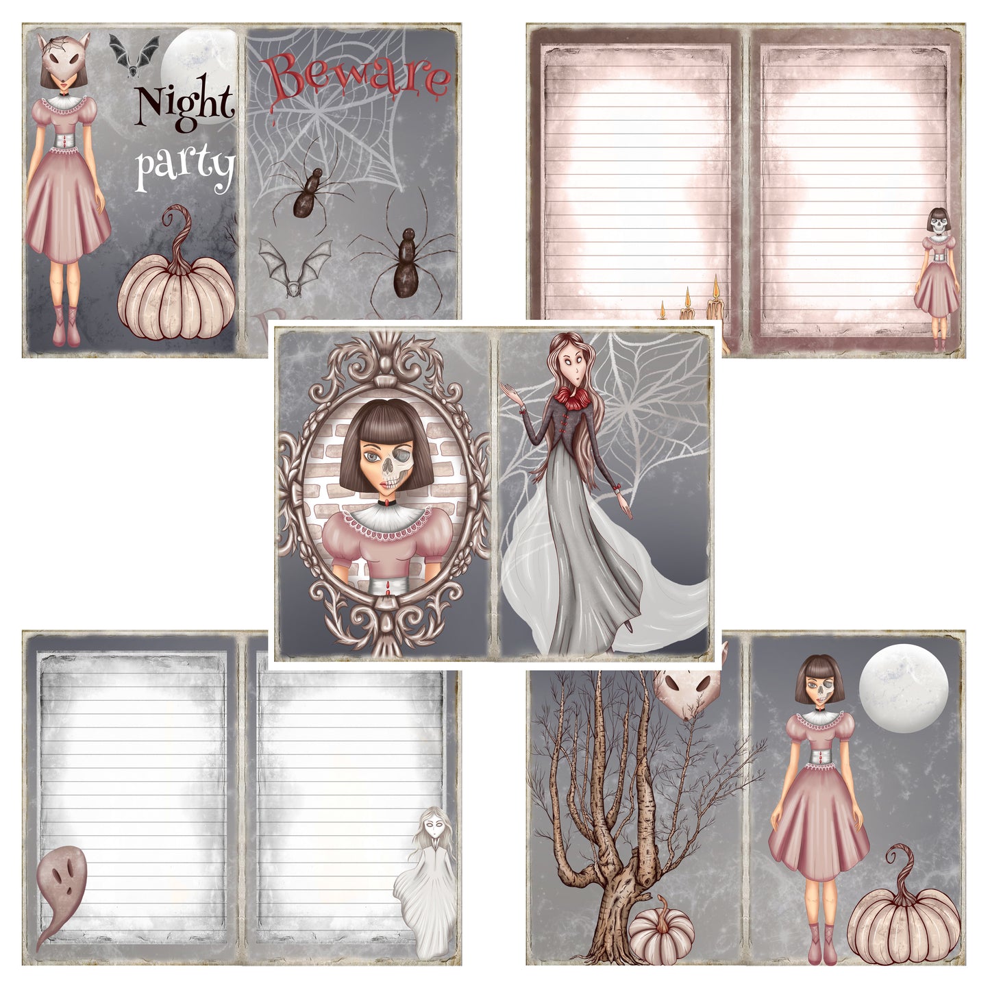 Halloween Creeps Journal Pages - 23-7045