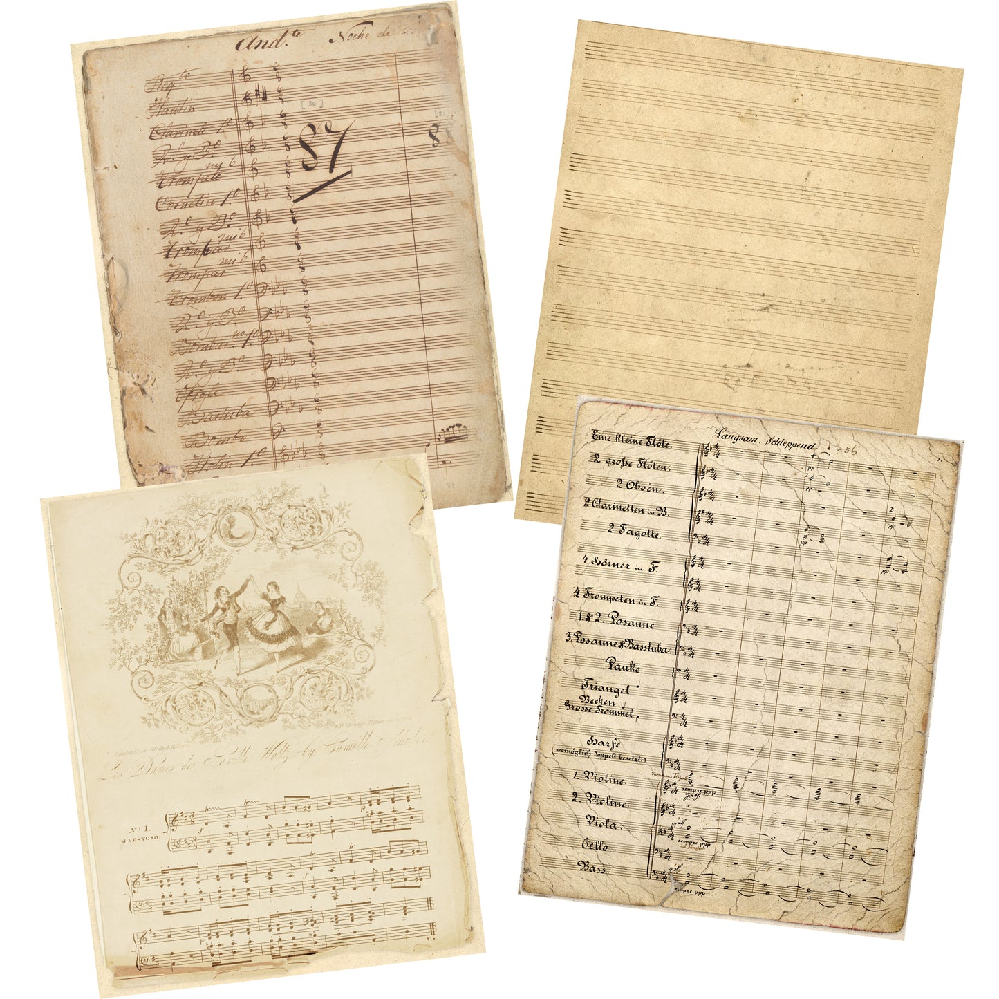 Shabby Sheet Music Paper Pack - 7309