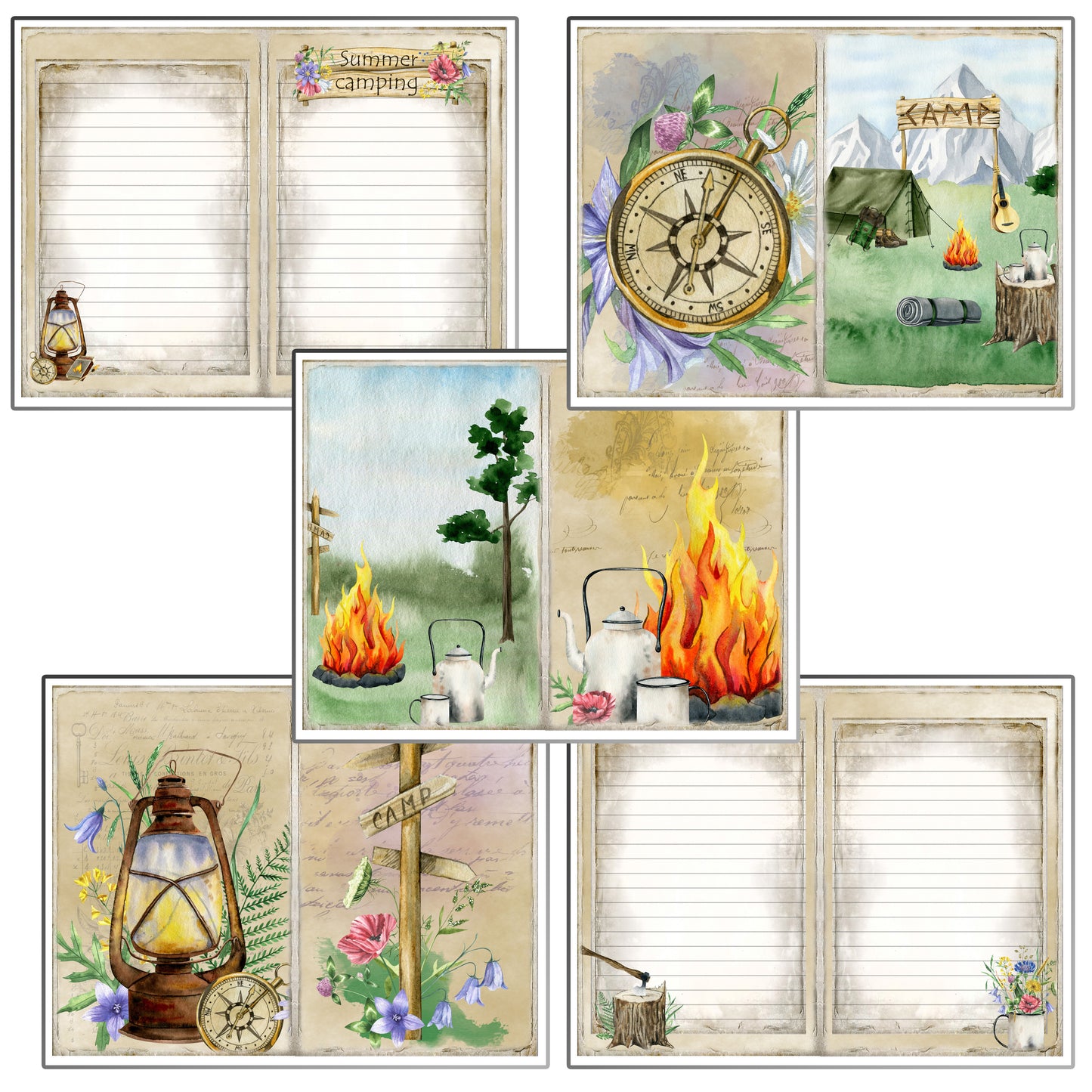 Camping Journal Pages - 7996