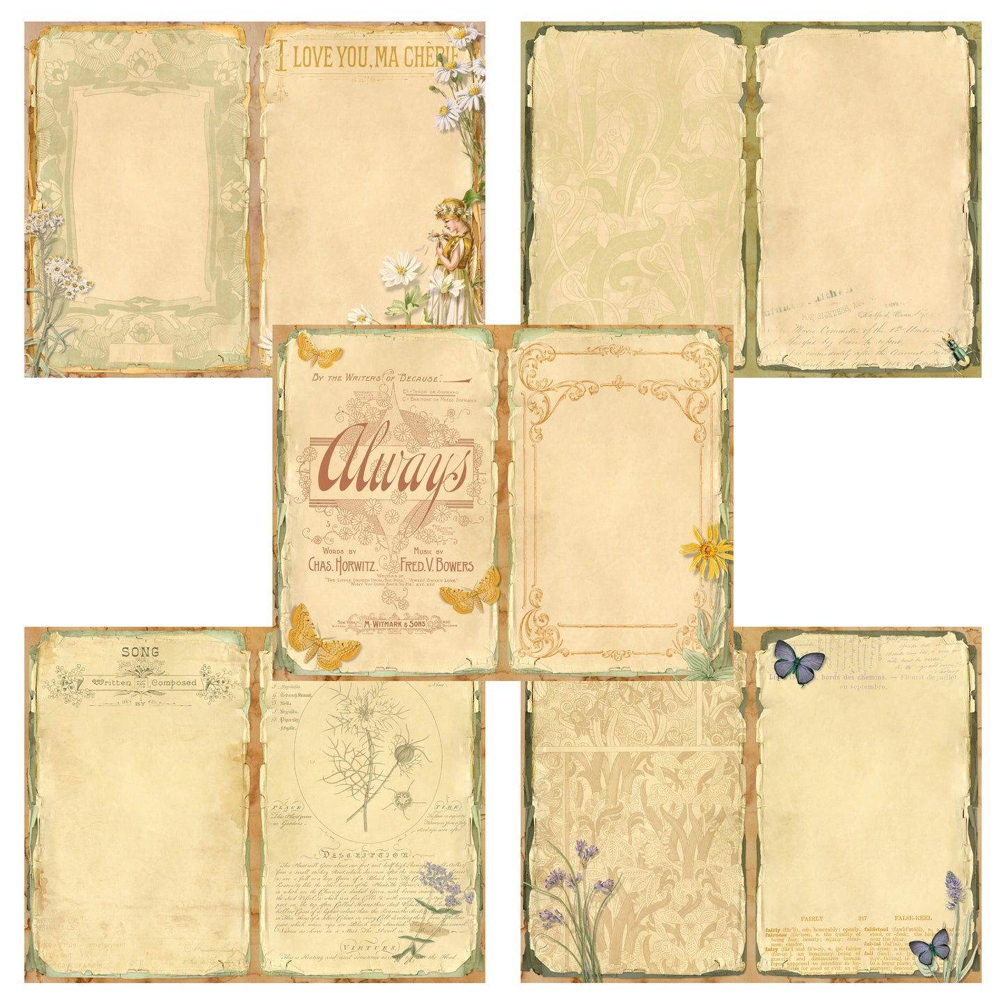 Meadows & Wildflowers Journal Pages - 7559