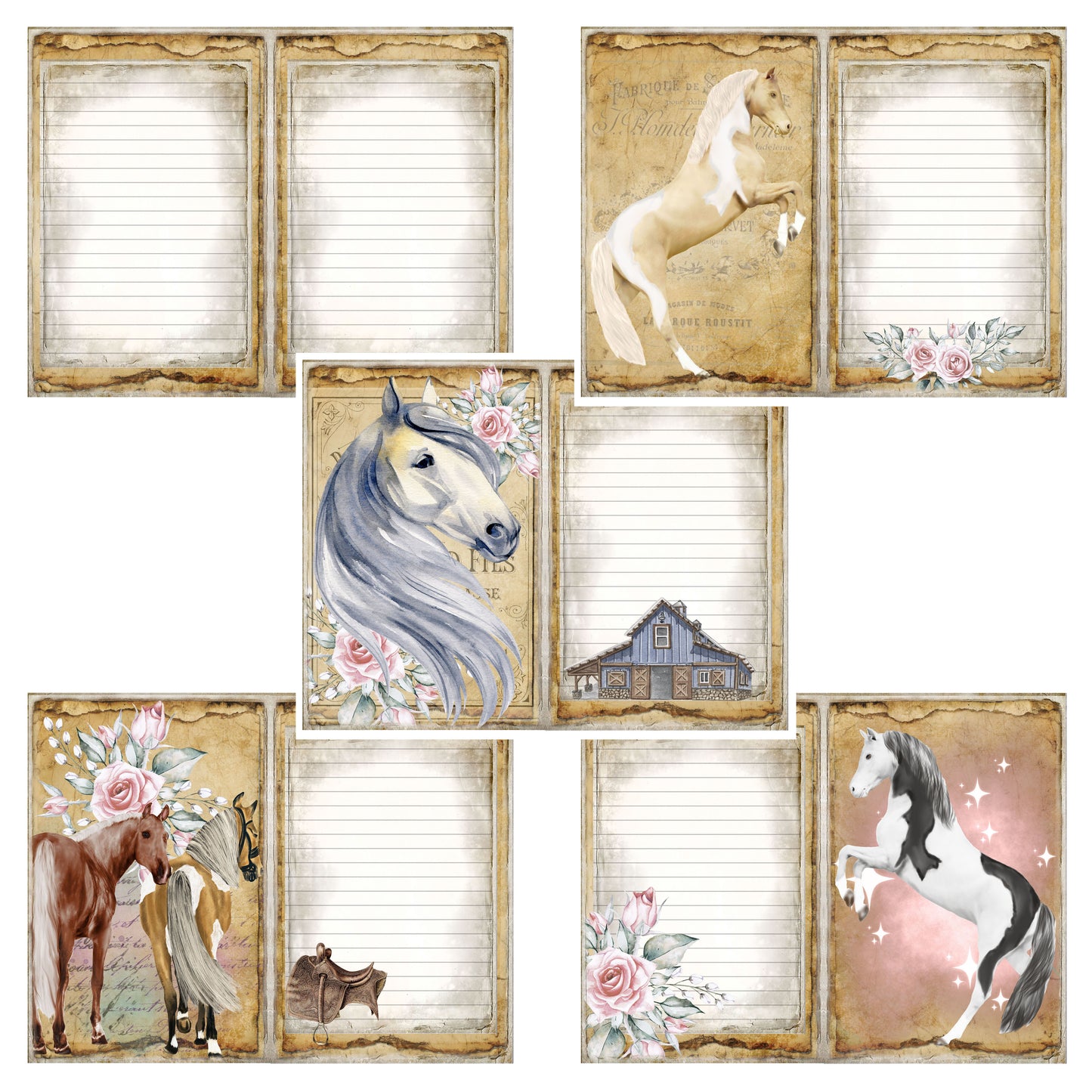 Horse Journal Pages - 23-7053