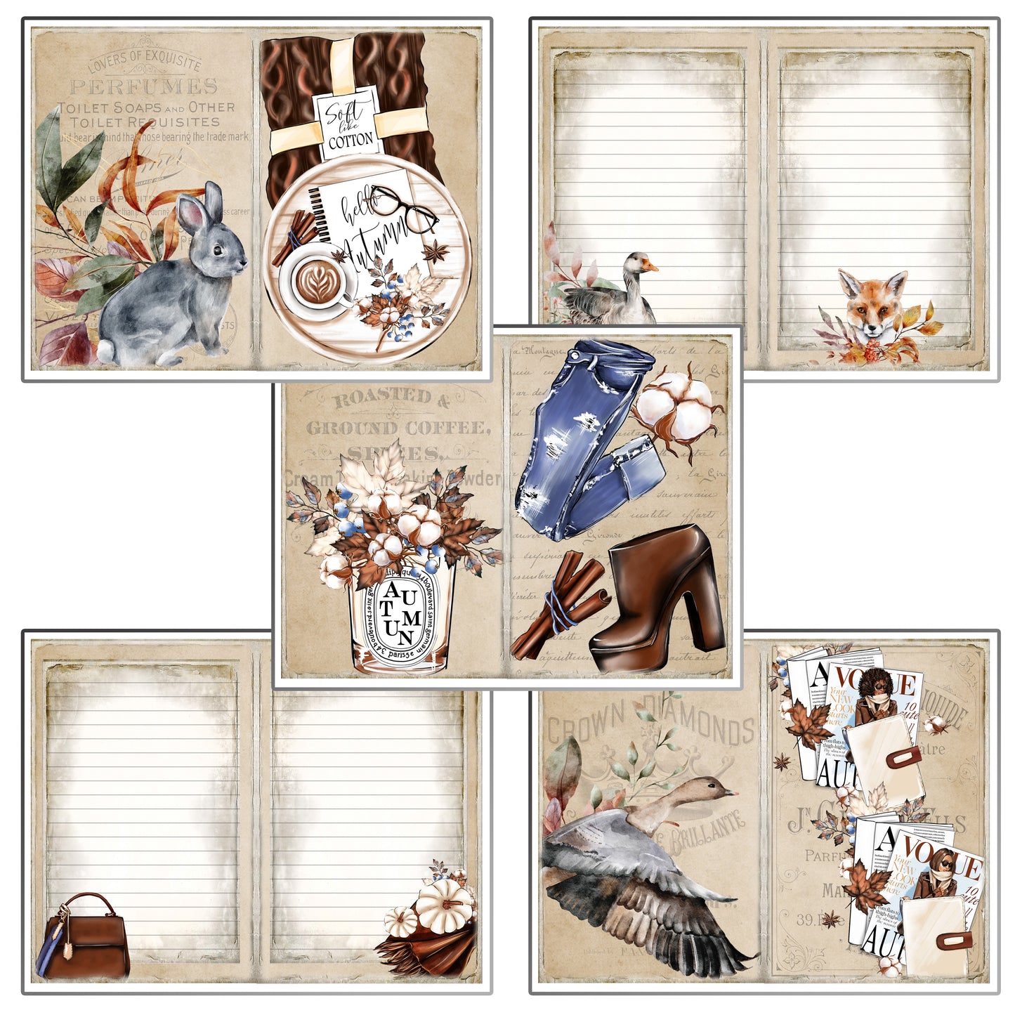 Chic Fall Journal Pages - 23-7000