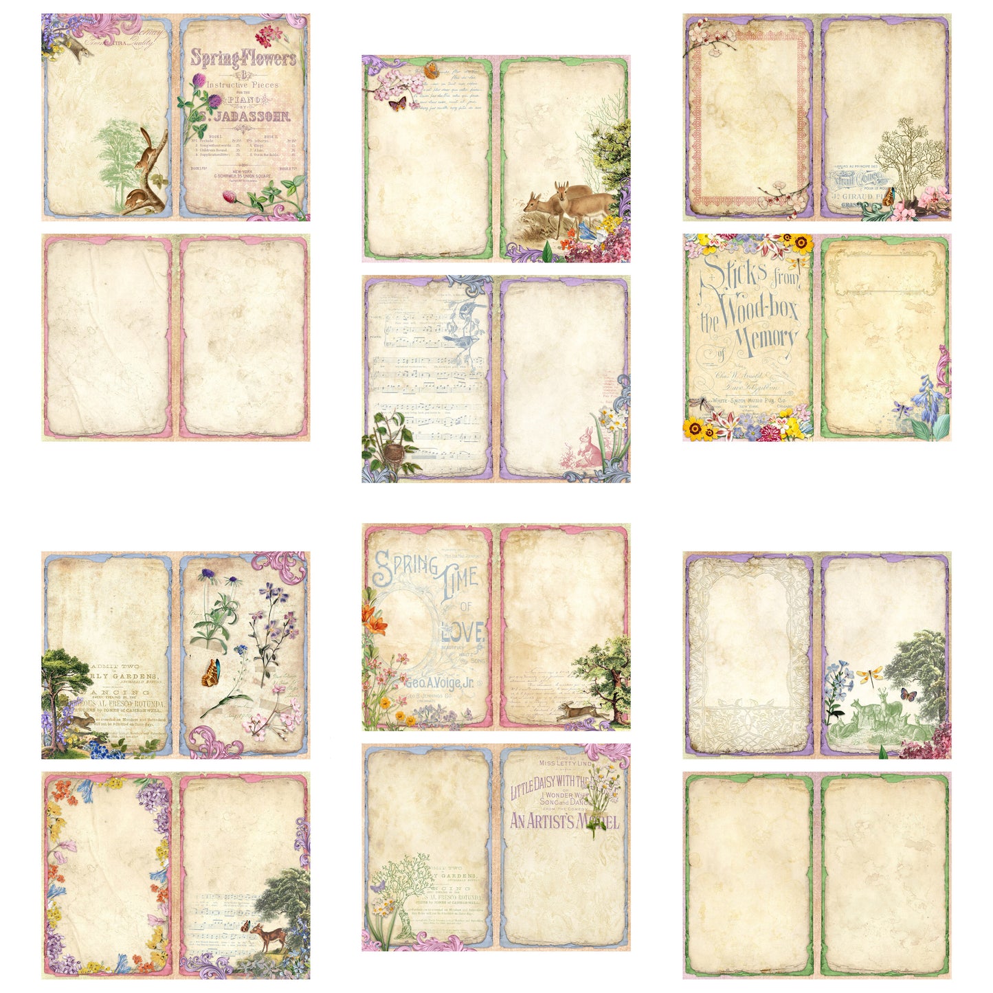 Spring Forest Mini Journal Pages - 7702