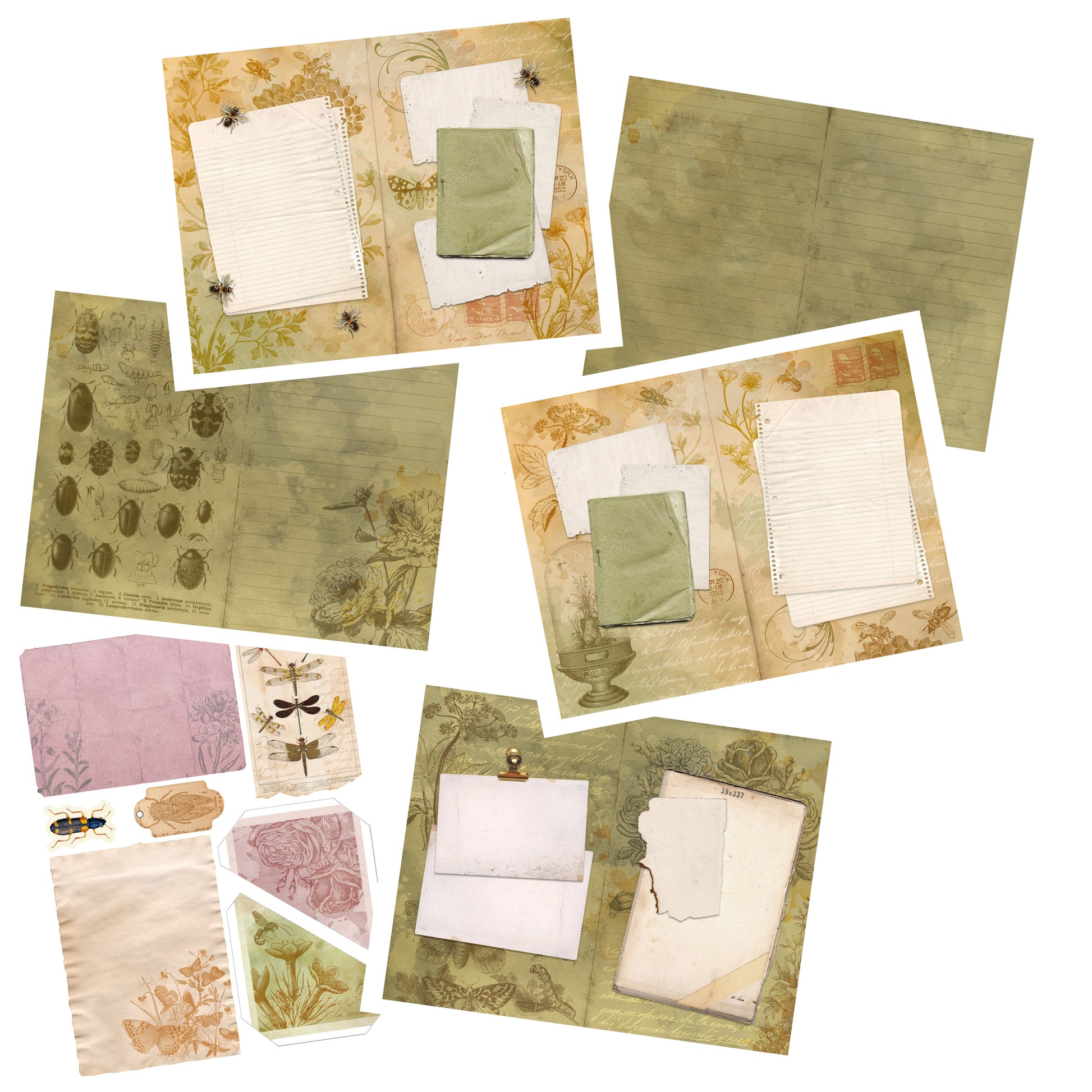 All The Bugs Journal Pack - 7202 - EZscrapbooks Scrapbook Layouts Journals