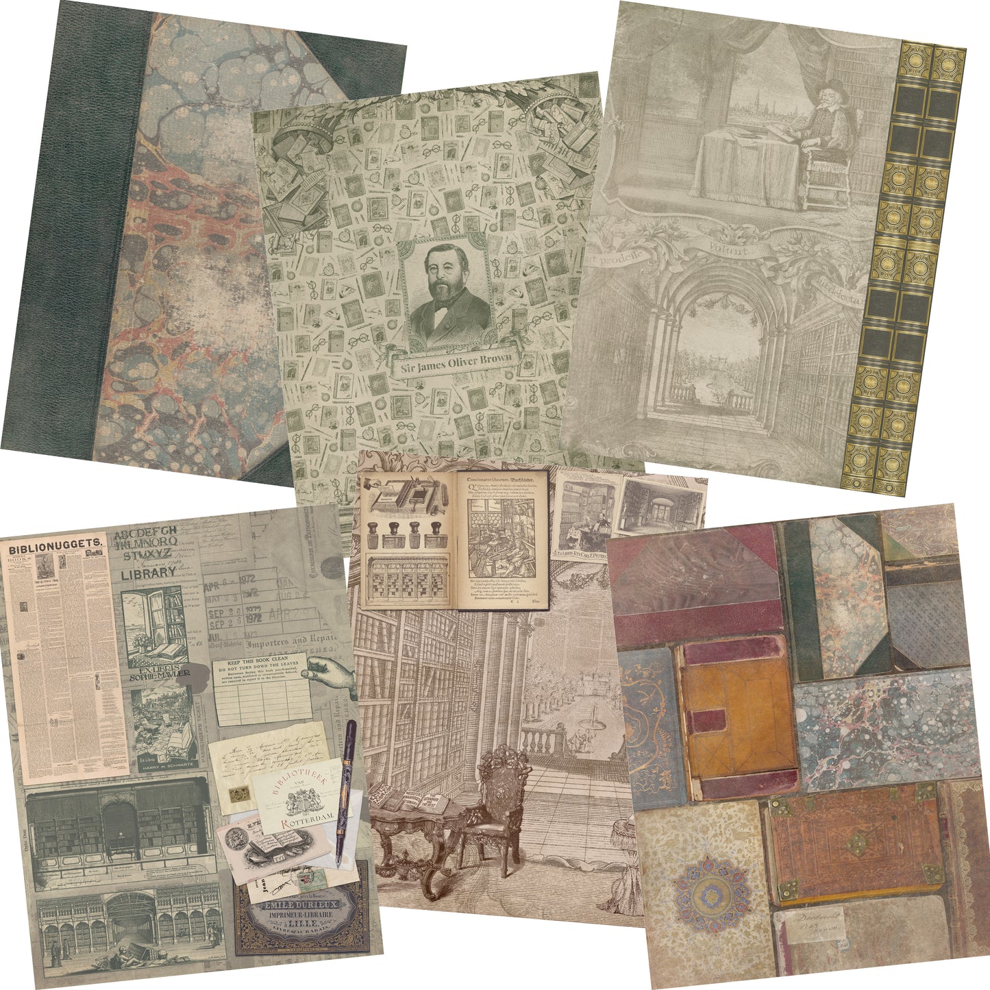 Vintage Library Paper Pack - 7500