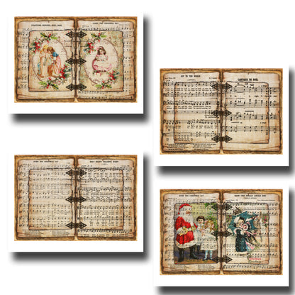 Retro Christmas Music Journal Pages - 7959