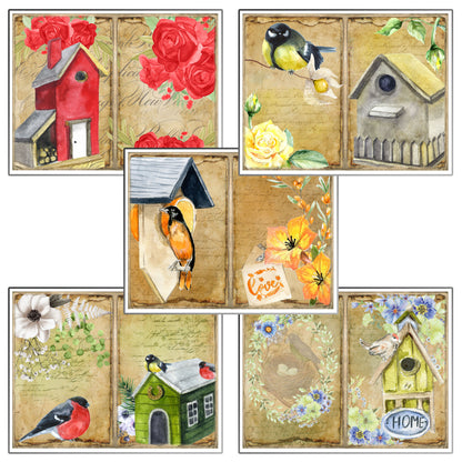 Bird Houses Journal Pages - 7990