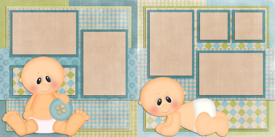 Baby Boy - 421 - EZscrapbooks Scrapbook Layouts Baby - Toddler