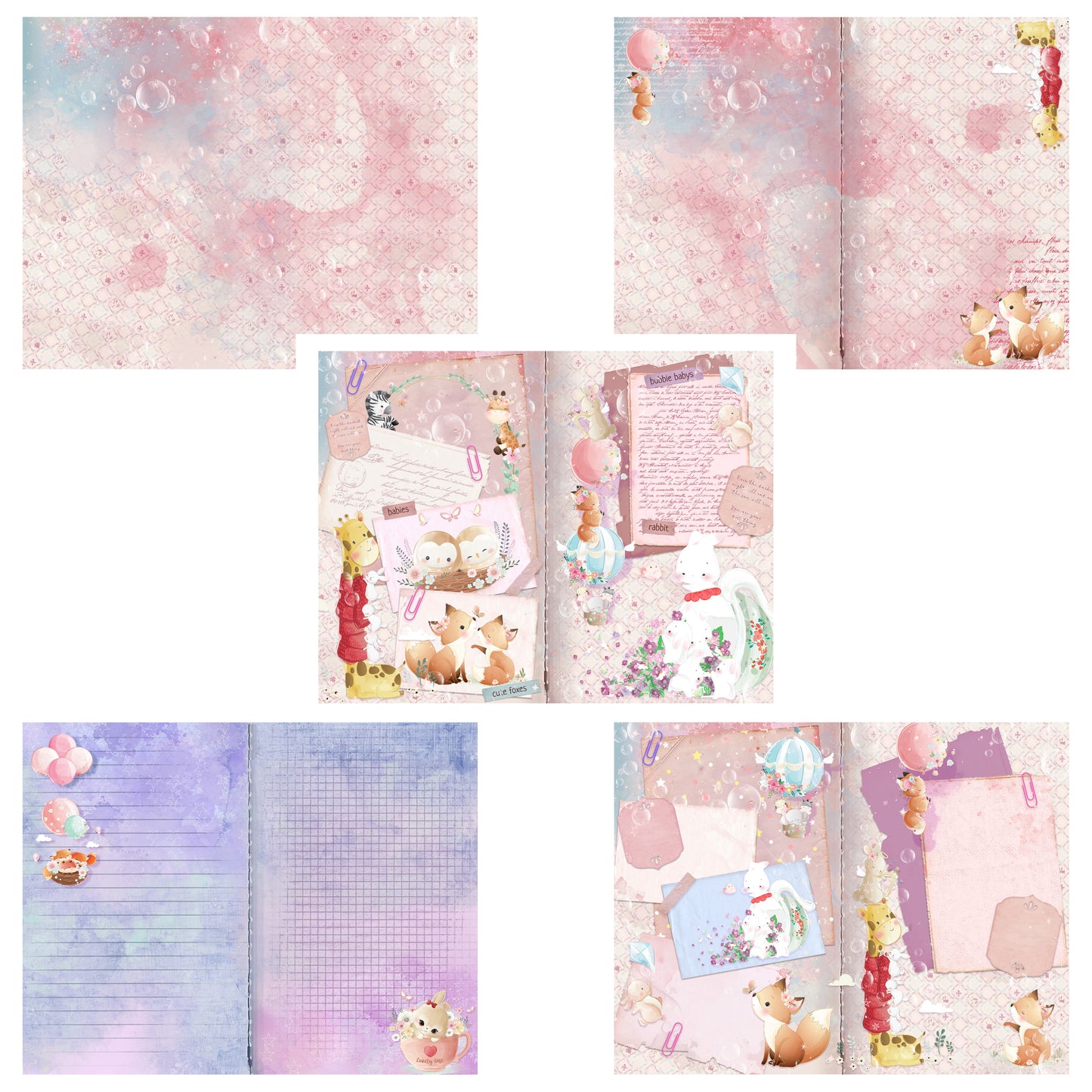 Bubbly Babies Journal Pages - 7580