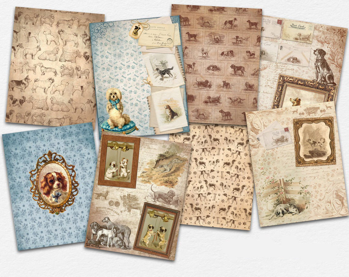 Vintage Dogs Paper Pack - 7359