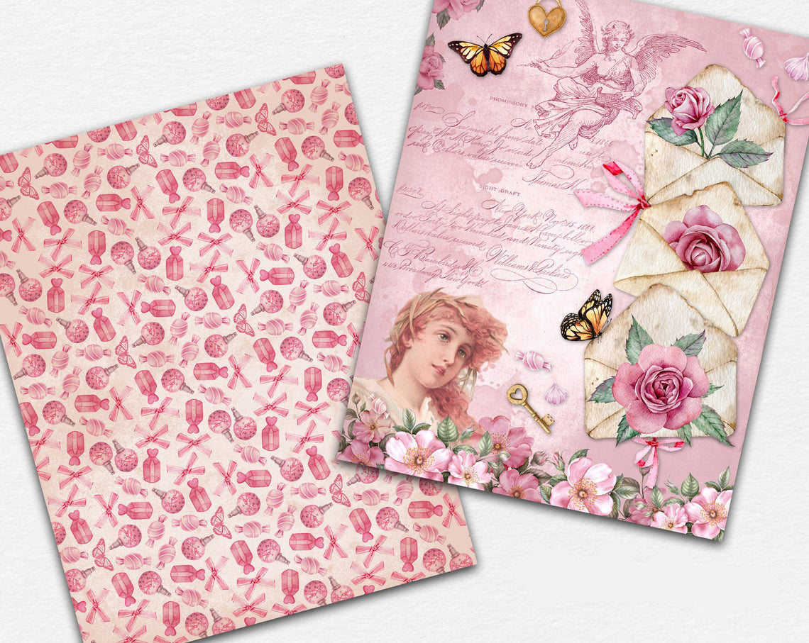 Be My Valentine Paper Pack - 7332 - EZscrapbooks Scrapbook Layouts Journals, Love - Valentine, paper pack