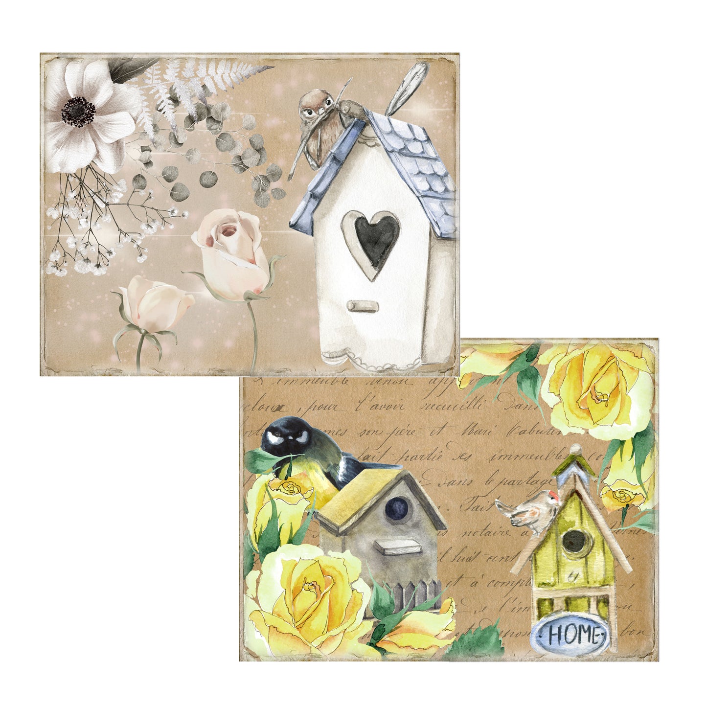 Bird Houses Journal Pages - 7990