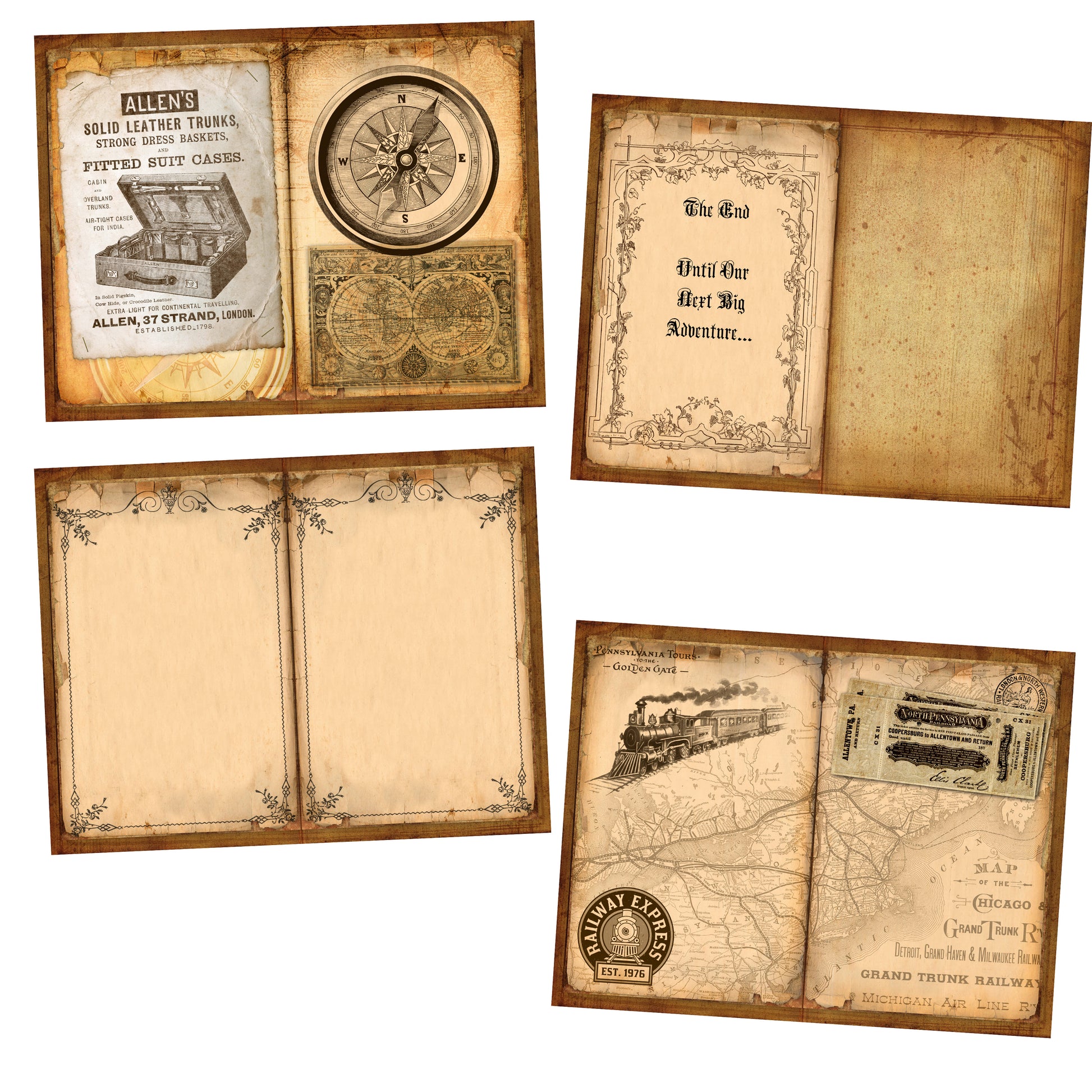 Traveler Journal - 7163 - EZscrapbooks Scrapbook Layouts Journals, travel