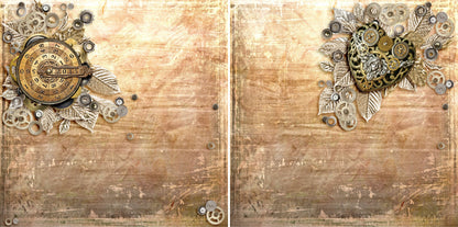 Steampunk:3 NPM - 3715 - EZscrapbooks Scrapbook Layouts Steampunk