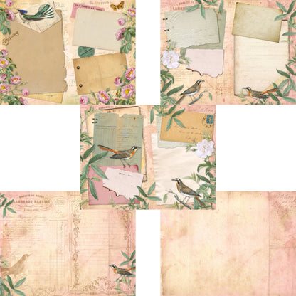 Vintage Birds Journal Pages - 7466