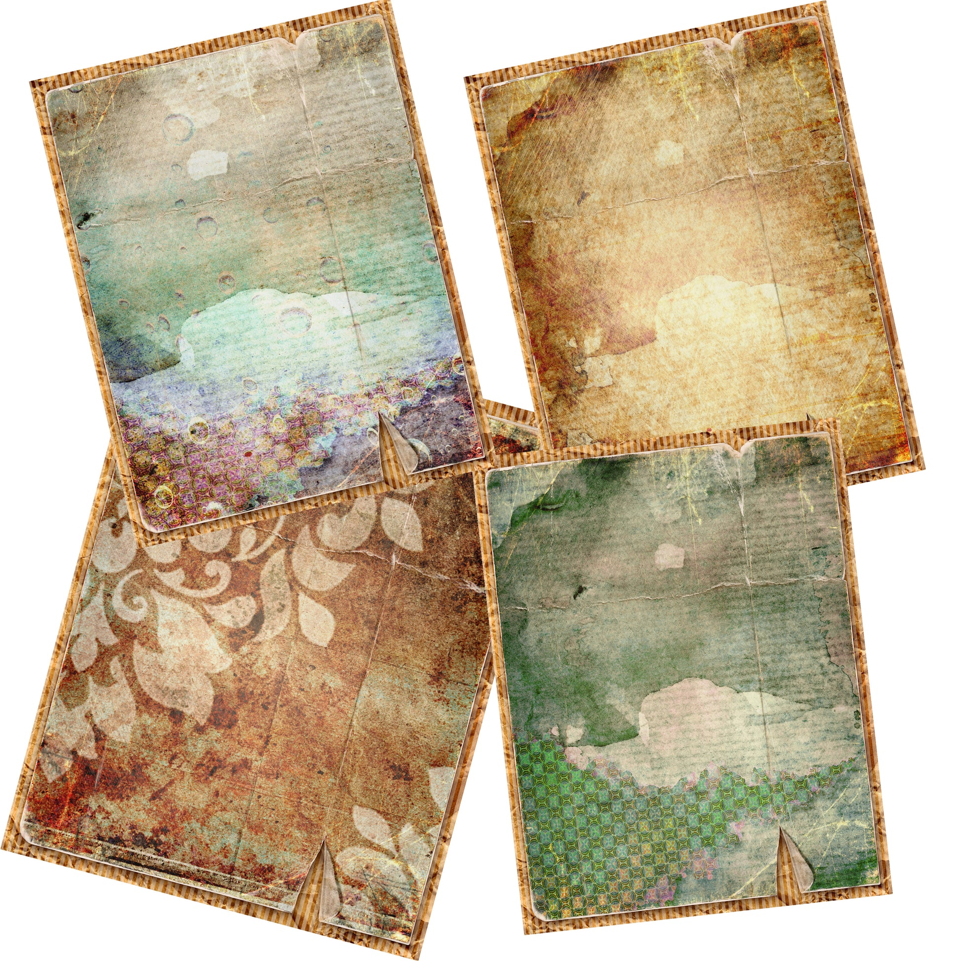 Mermaid Fantasy Journal Paper Pack - 7092 - EZscrapbooks Scrapbook Layouts Journals