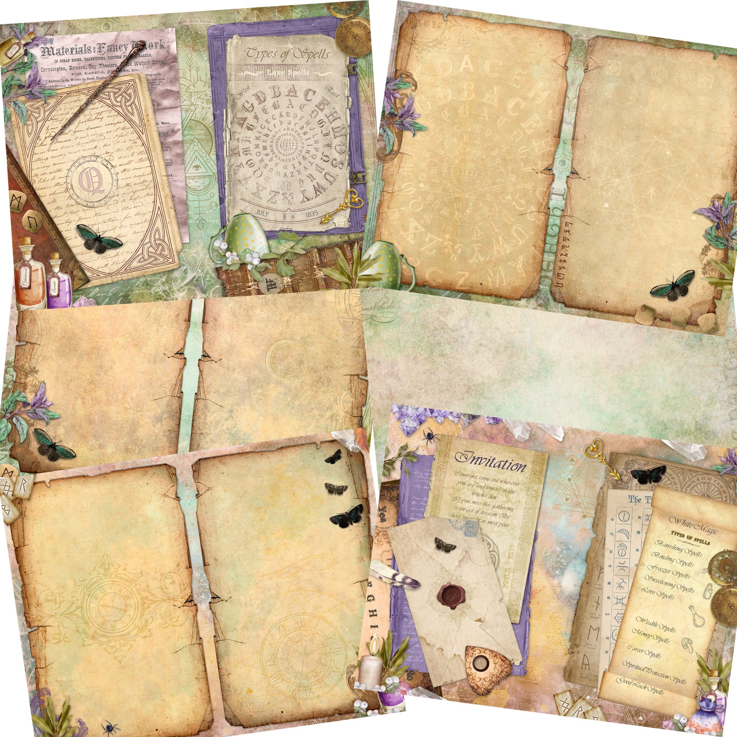 Book of Spells Journal Pages - 7547