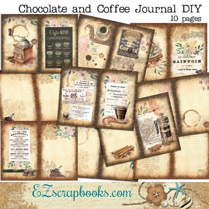 Chocolate & Coffee Journal - 7156 - EZscrapbooks Scrapbook Layouts Journals