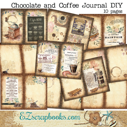 Chocolate & Coffee Journal - 7156 - EZscrapbooks Scrapbook Layouts Journals