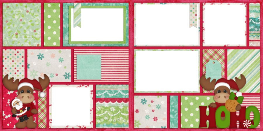 Christmas Moose - 330 - EZscrapbooks Scrapbook Layouts 