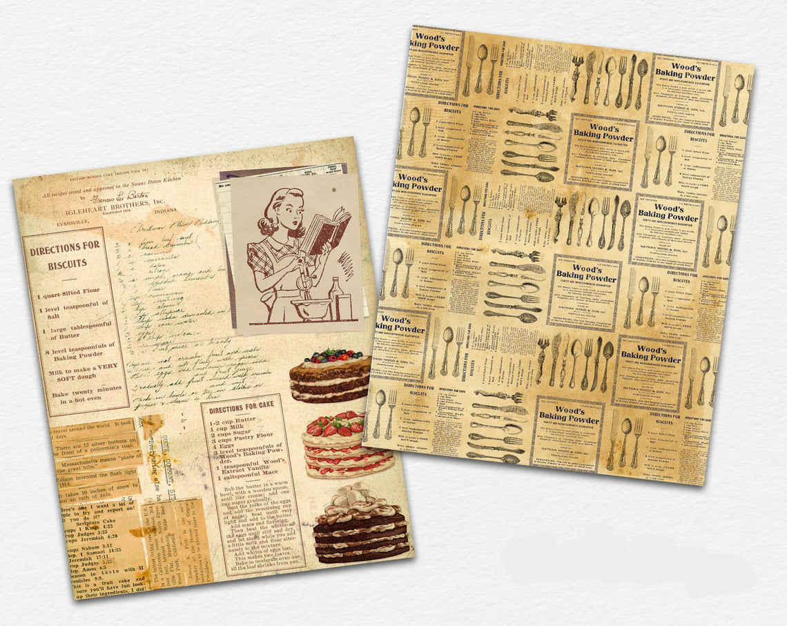 Delicious Desserts Paper Pack - 7330 - EZscrapbooks Scrapbook Layouts Foods, Journals, paper pack
