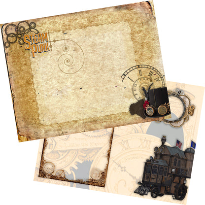 Steampunk Journal Paper Pack - 7017 - EZscrapbooks Scrapbook Layouts Journals