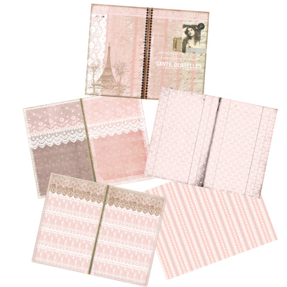Shabby Elegant Lace Journal - 7209 - EZscrapbooks Scrapbook Layouts Heritage, Journals