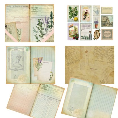 Herbs Junk Journal Kit - 7101 - EZscrapbooks Scrapbook Layouts Journals