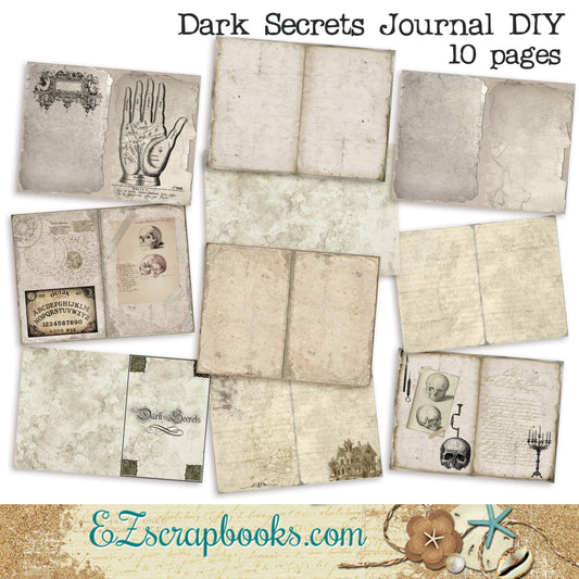 Dark Secrets - Halloween - Journal DIY Kit - 7005 - EZscrapbooks Scrapbook Layouts Journals