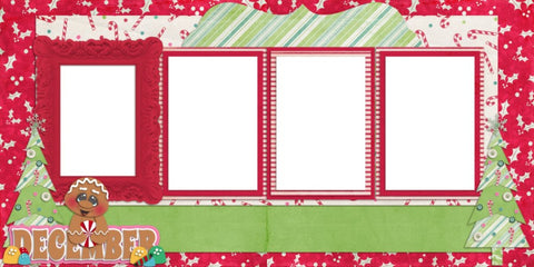 December - Digital Scrapbook Pages - INSTANT DOWNLOAD - EZscrapbooks Scrapbook Layouts Christmas, Months of the Year, Winter