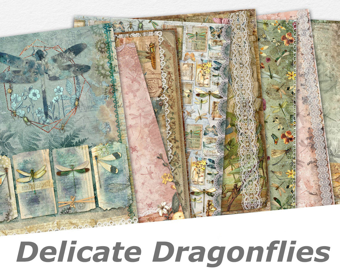 Delicate Dragonflies Paper Pack - 7473