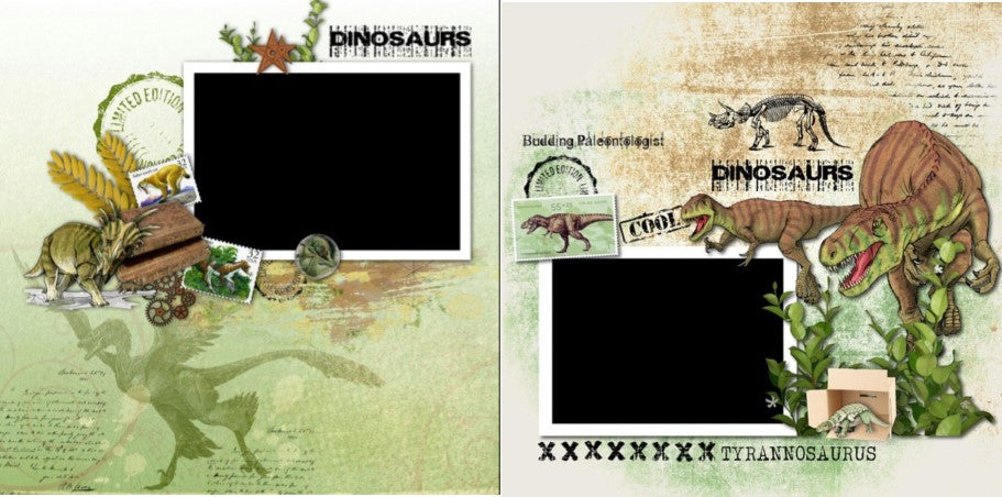 Dinosaurs - 601 - EZscrapbooks Scrapbook Layouts Disney