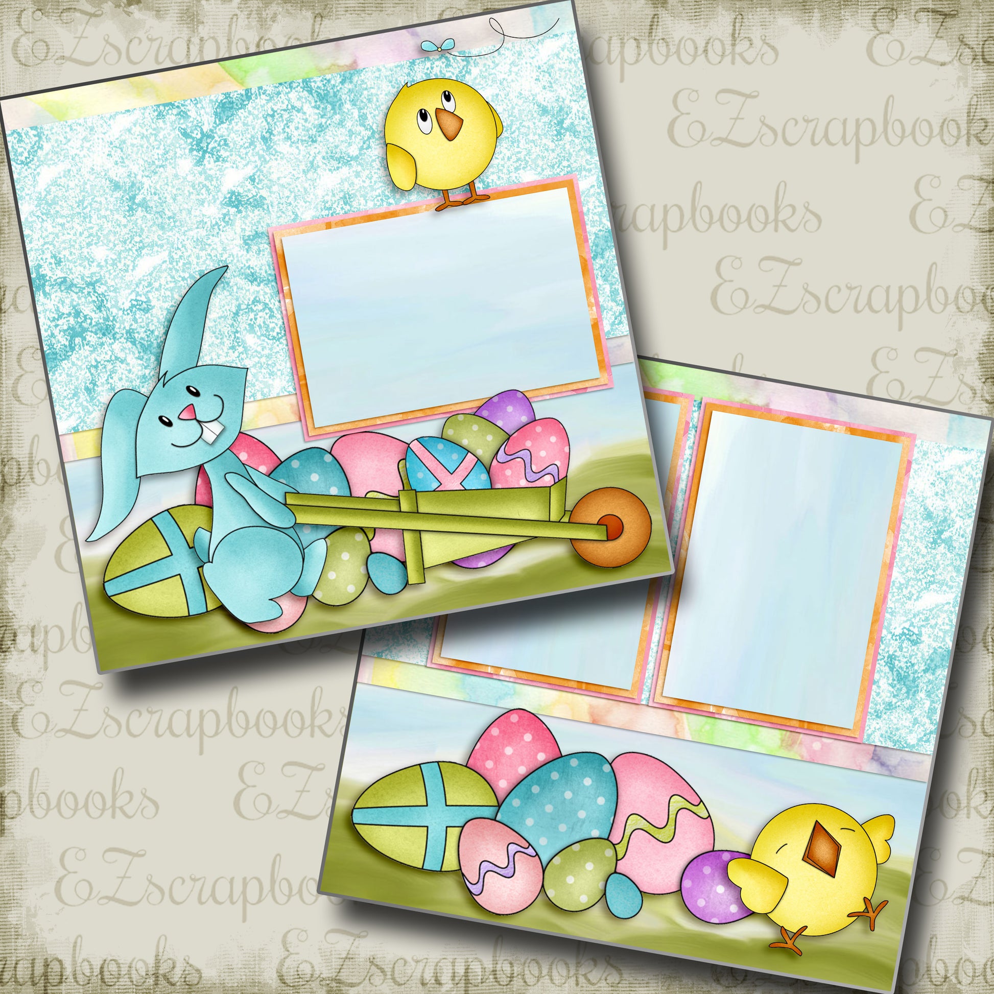 Easter Parade - 2849 - EZscrapbooks Scrapbook Layouts Spring - Easter