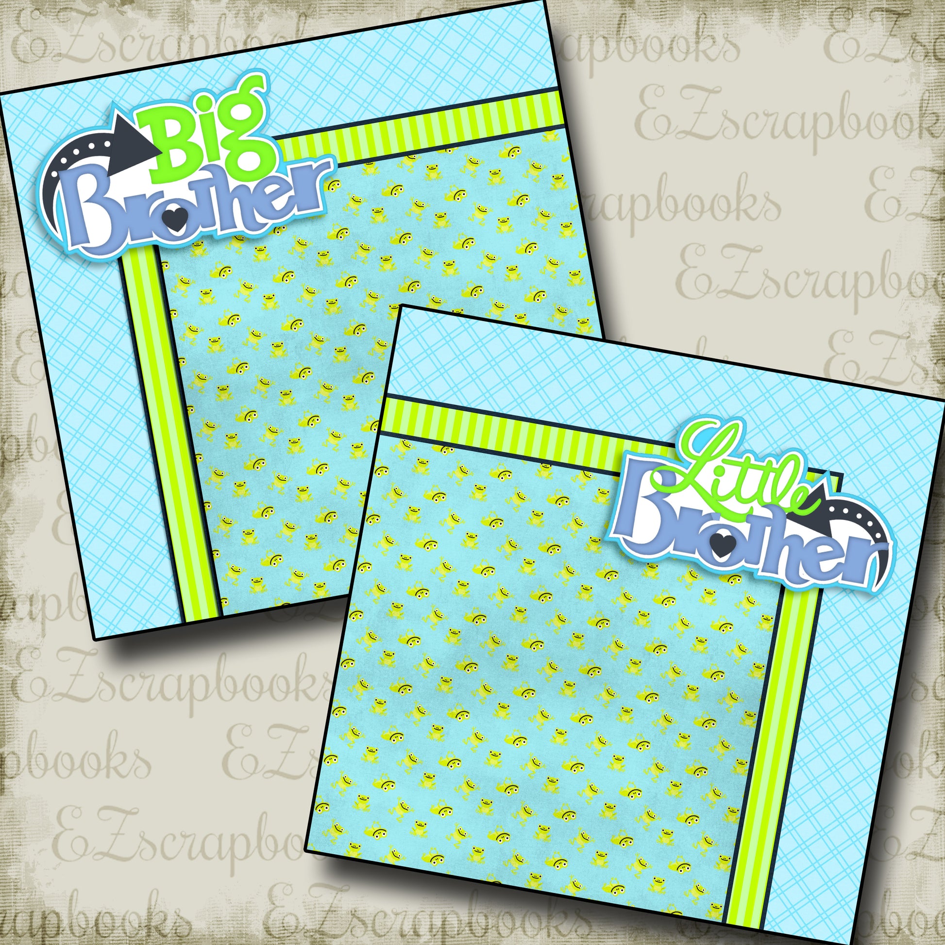 Brothers NPM - 3139 - EZscrapbooks Scrapbook Layouts brother, Family