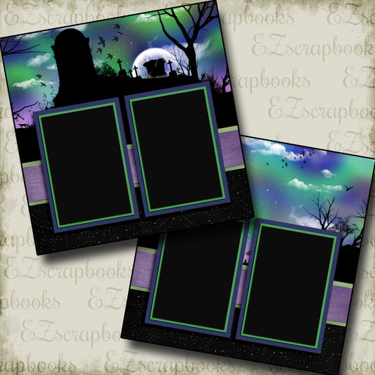 Spooky Skies - 3344 - EZscrapbooks Scrapbook Layouts Halloween