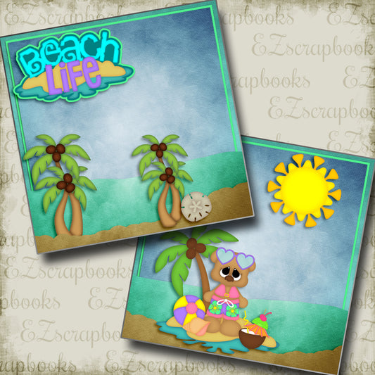 Beach Life Girl NPM - 2991 - EZscrapbooks Scrapbook Layouts Beach - Tropical