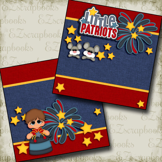 Little Patriots Boy NPM - 2810 - EZscrapbooks Scrapbook Layouts July 4th - Patriotic