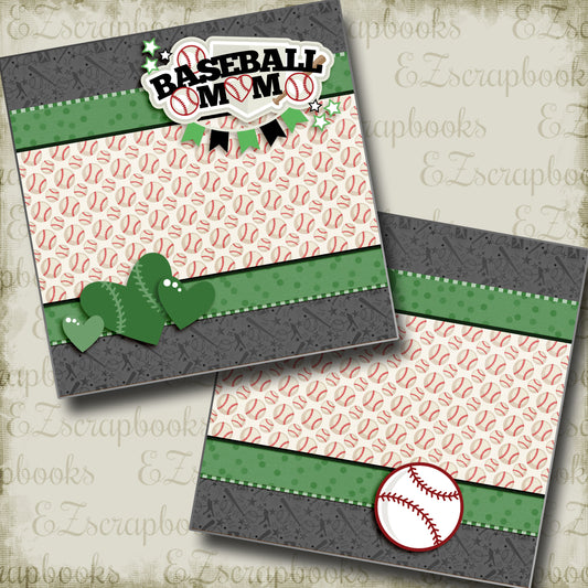 Baseball Mom Green NPM - 3241 - EZscrapbooks Scrapbook Layouts baseball, Sports