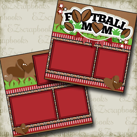 Football Mom Red - 3268 - EZscrapbooks Scrapbook Layouts football, Sports